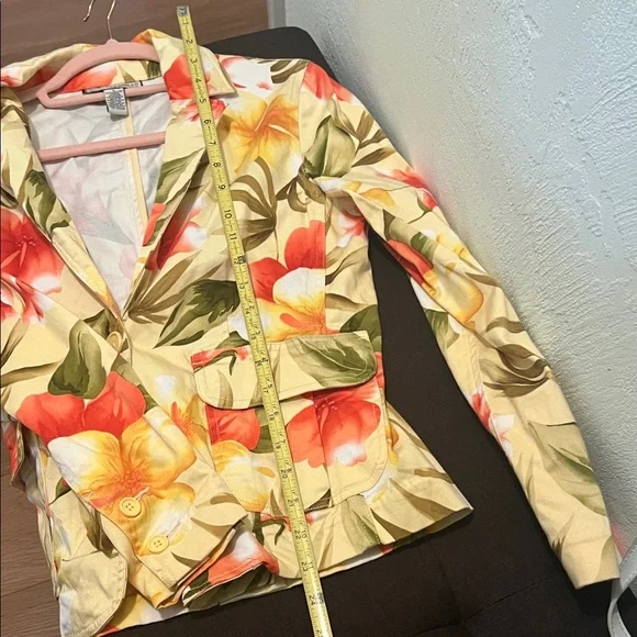 # 0829+ Caribbean Joe Multicolor Floral Blazer - Picture 5 of 6